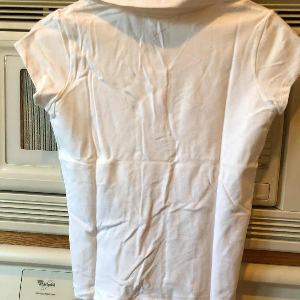 Girls Gap Short Sleeve Polo Shirt White XXL (14-16)